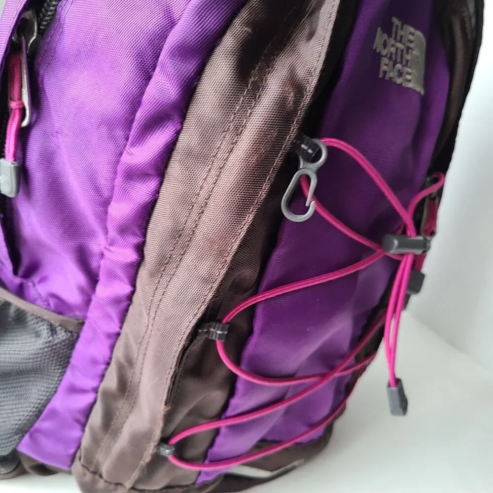 The North Face Jester Backpack Purple Brown Pink School Hiking Book Bag Pack
